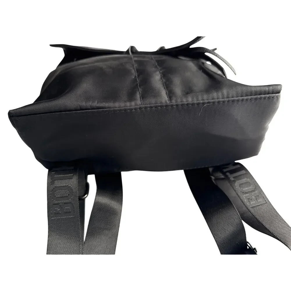 Botkier New York Trigger Mini Women's adjust Backpack Black Leather & Nylon